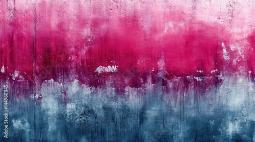 Vibrant, textured wall with a gradient of pink and blue hues (1)