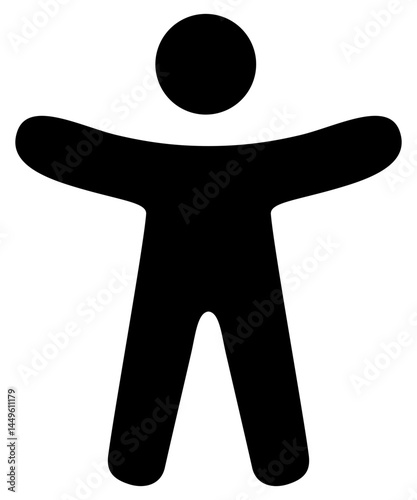 Accessibility symbol as svg vector file - person with transparent background bfsg