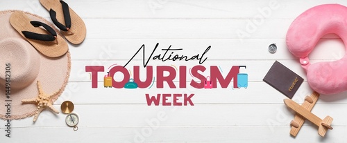 Travel pillow, passport and...