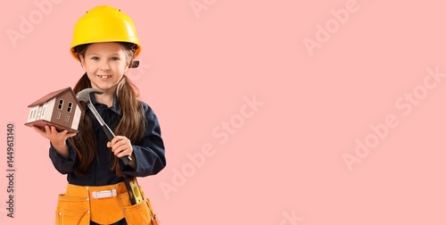 Cute little architect with ...