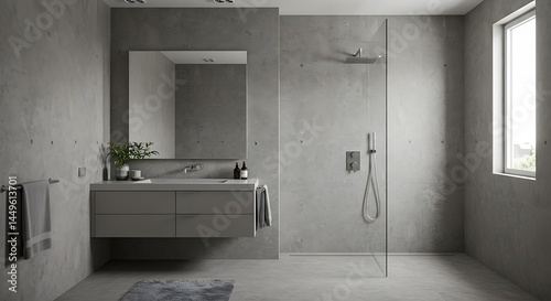 Modern Minimalist Concrete Bathroom Design Clean Lines and Sophisticated Style