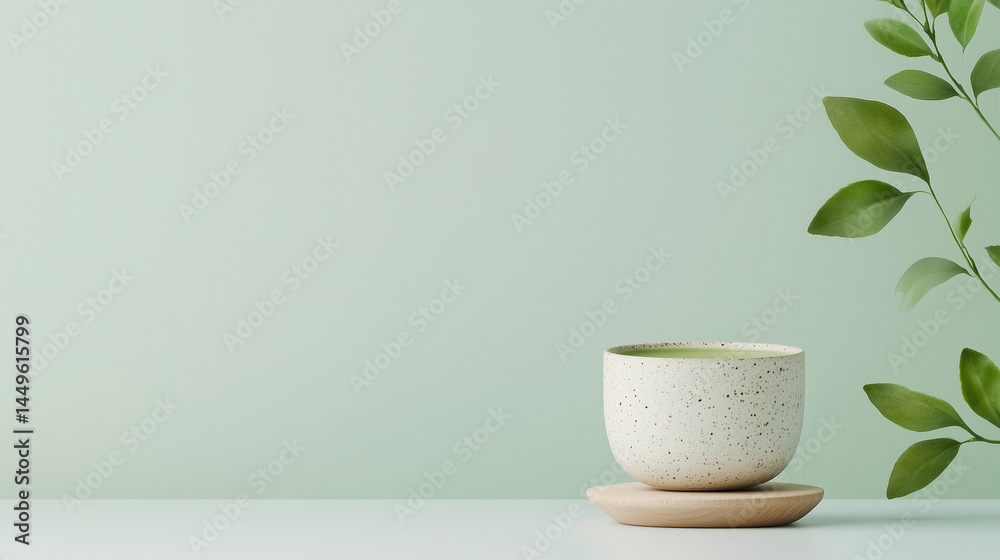 Serene indoor plant setting with minimalist pottery Serene indoor plant setting with minimalist pottery