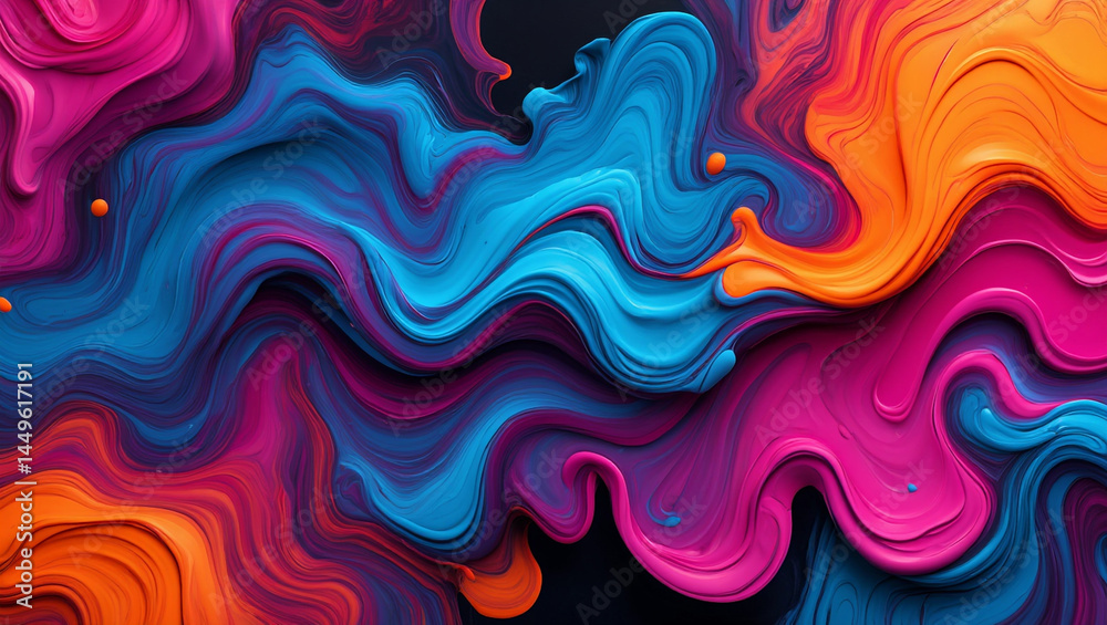 Abstract colourful waves create a vibrant and dynamic background Abstract colourful waves create a vibrant and dynamic background