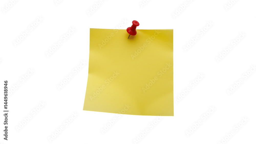 yellow sticky note pinned isolated on tranpsarent png yellow sticky note pinned isolated on tranpsarent png