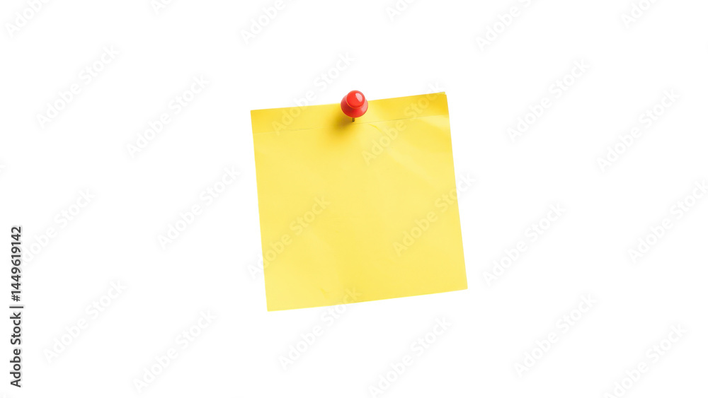 yellow sticky note pinned isolated on tranpsarent png yellow sticky note pinned isolated on tranpsarent png