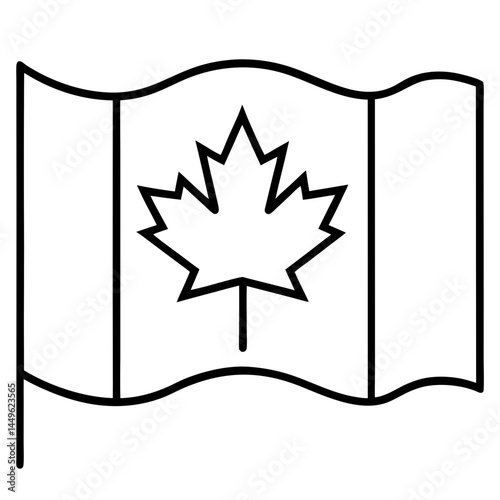 Canadian-flag vector for print, perfect for shirts, mugs, stickers, and patriotic decor.