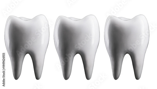 Realistic 3D rendering of a healthy tooth