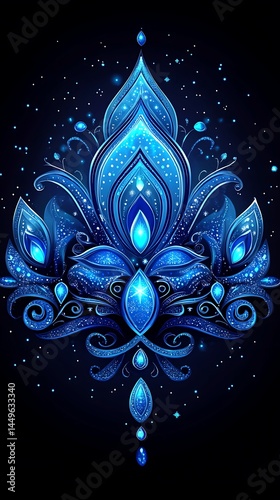 abstract blue background with snowflakes