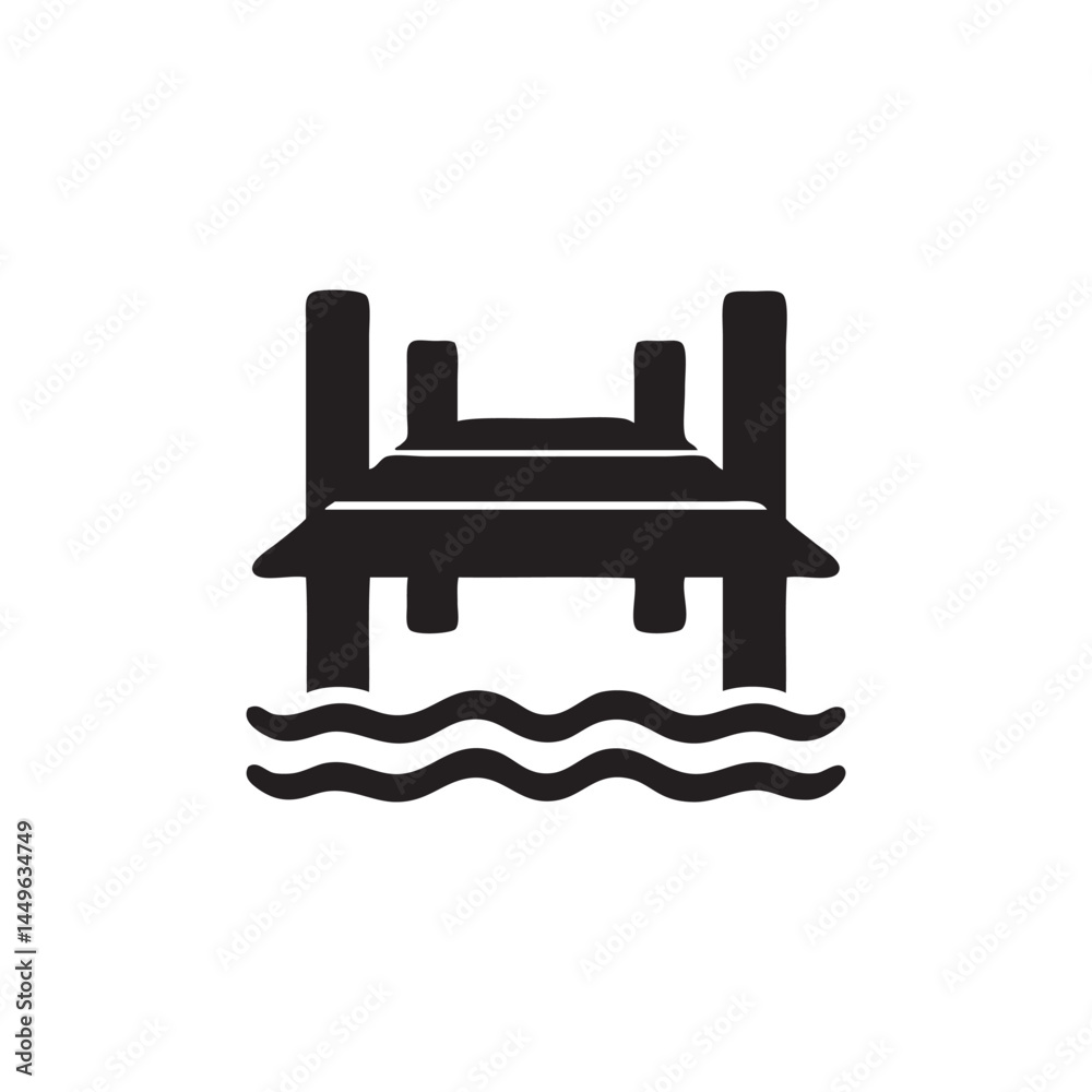 Obraz premium wooden pier icon