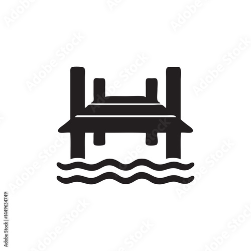 wooden pier icon