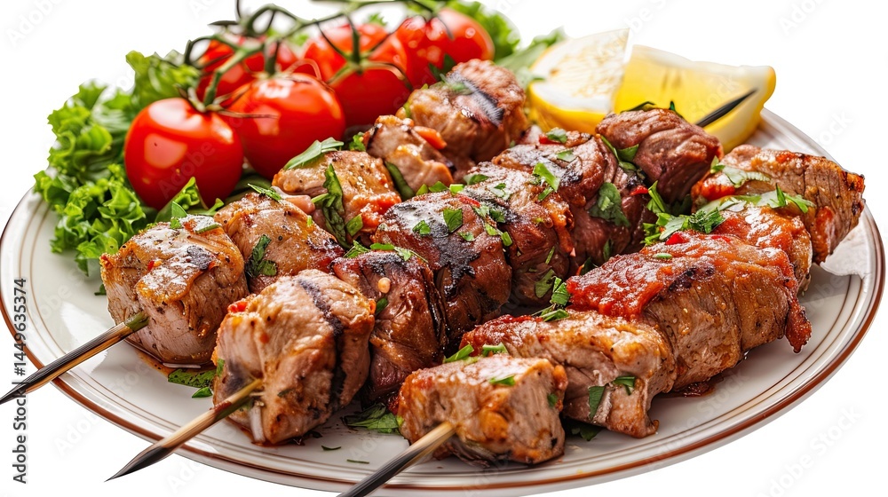 Shashlik sur fond transparent. Shashlik sur fond transparent.