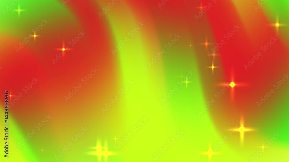 Red and green gradient with glowing stars is a vibrant background perfect for holiday designs, festive invitations, and Christmasthemed projects.