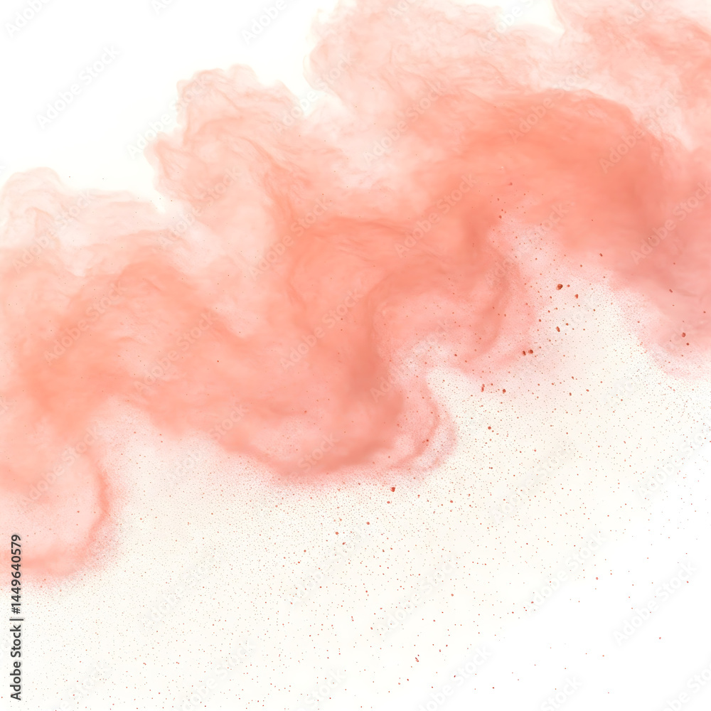 elegant peach rose powder explosion with floral tones on white background elegant peach rose powder explosion with floral tones on white background