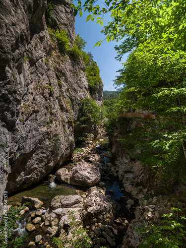 A beautiful view of the valley. Spring in Horma Canyon. Travelling in Turkey. Pinarbasi, Kastamonu, Turkey photo