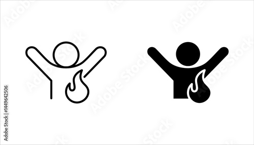 passion icon set. isolated black simple line element from ethics concept, vector illustration on white background