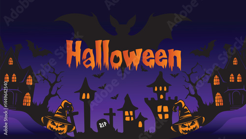vector halloween wall backdrop