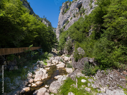 A beautiful view of the valley. Spring in Horma Canyon. Travelling in Turkey. Pinarbasi, Kastamonu, Turkey photo