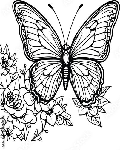 black and white butterflies