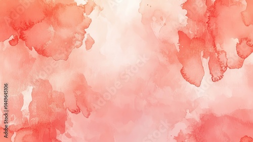 Abstract watercolor background in soft red hues for creative design
