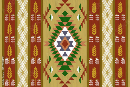 Ikat rug ethnic art seamless pattern Mexican style wallpaper, set, geometric, oriental, fabric, clothing, print, ornament, Aztec geometric, furniture