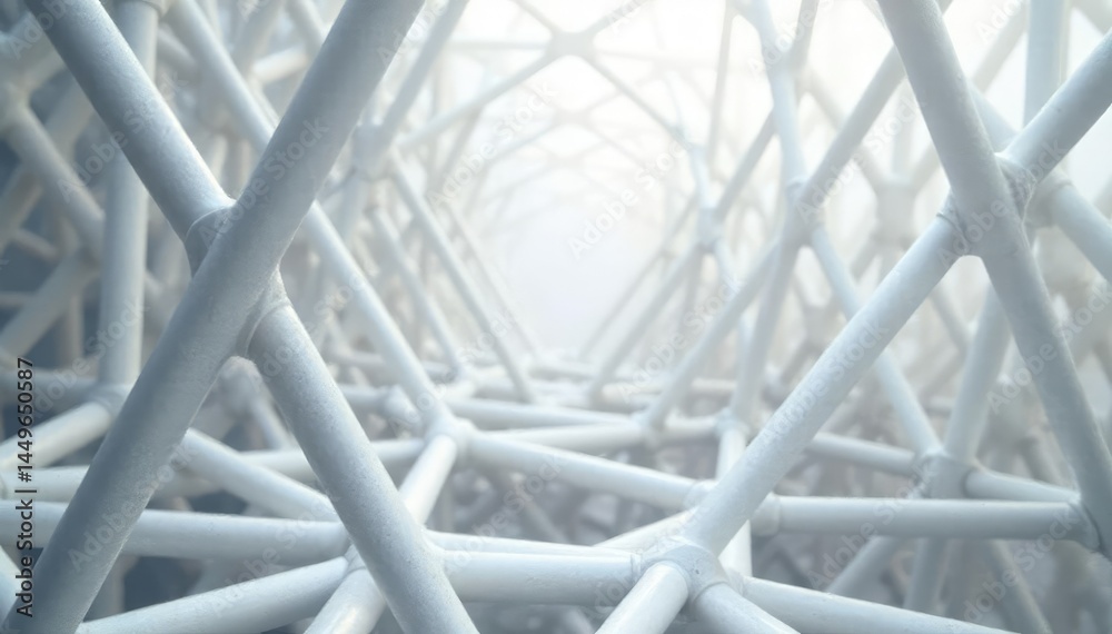 Obraz premium Subtle grayscale latticework featuring interwoven lines & angles, gray, texture