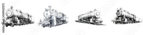 Steam locomotives on railway tracks.