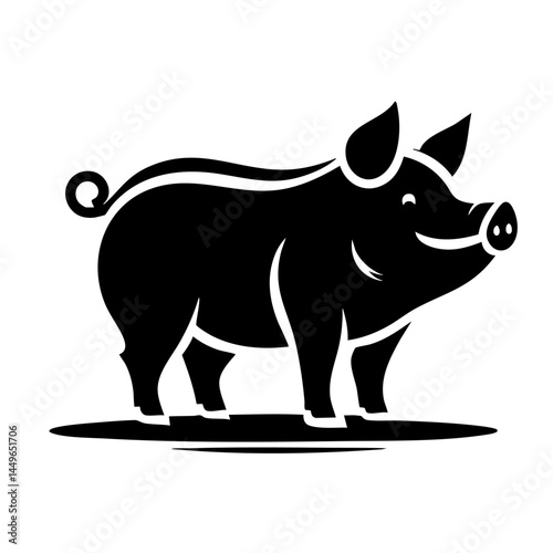 Happy Pig: Farm Animal Vector Illustration
