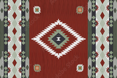 Ikat rug ethnic art seamless pattern Mexican style wallpaper, set, geometric, oriental, fabric, clothing, print, ornament, Aztec geometric, furniture