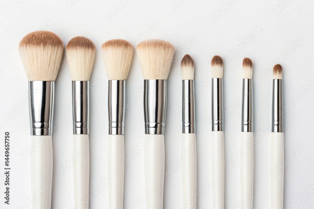 Fototapeta premium Makeup Brushes Set for Professional Application