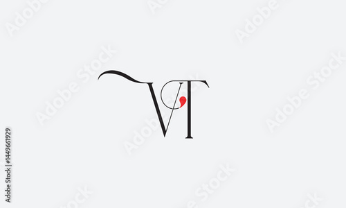 VT, TV , T ,V, Abstract Letters Logo Monogram	