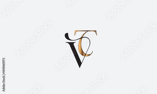 VT, TV , T ,V, Abstract Letters Logo Monogram	