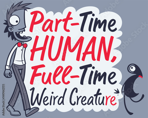 Funny Cartoon with Quirky Characters and Humorous Text