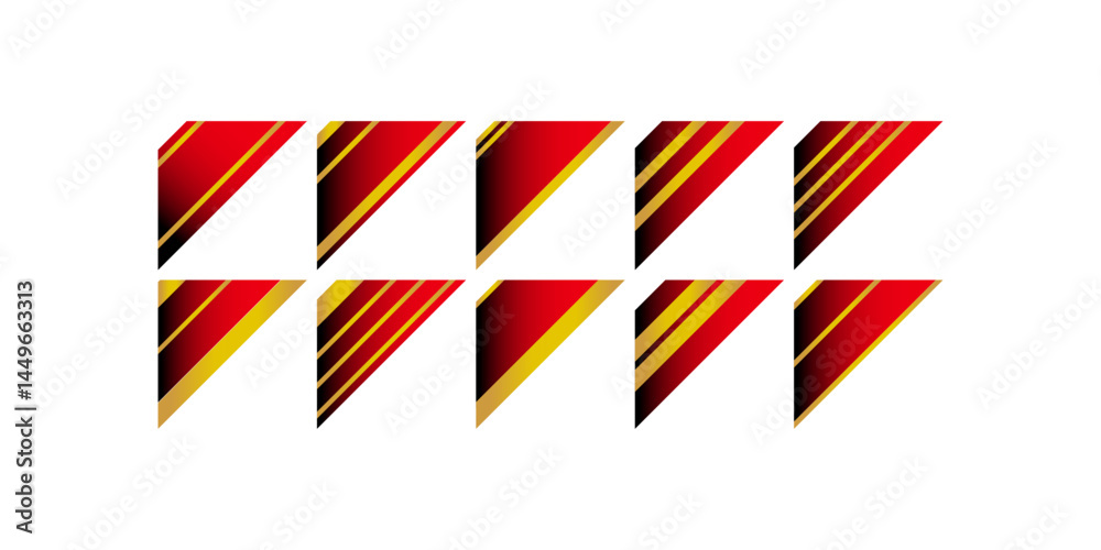 Fototapeta premium Gold Gradient Ribbon Tab