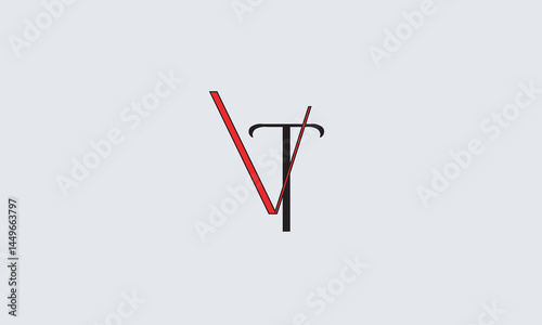 VT, TV , T ,V, Abstract Letters Logo Monogram	