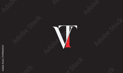 VT, TV , T ,V, Abstract Letters Logo Monogram	