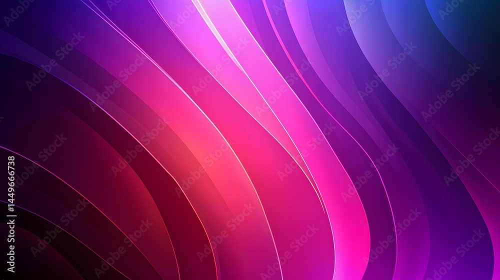 Obraz premium Abstract Purple Pink Gradient Waves Background