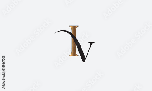 VI, IV , I ,V, Abstract Letters Logo Monogram
