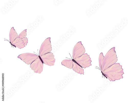 pink butterfly watercolor background design