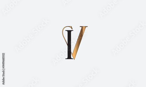 VI, IV , I ,V, Abstract Letters Logo Monogram