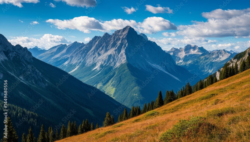 A stunning panoramic view of majestic mountains under a vibrant sky, showcasing lush greenery and a serene atmosphere. Nature's beauty in its purest form. A stunning panoramic view of majestic mountains under a vibrant sky, showcasing lush greenery and a serene atmosphere. Nature's beauty in its purest form.
