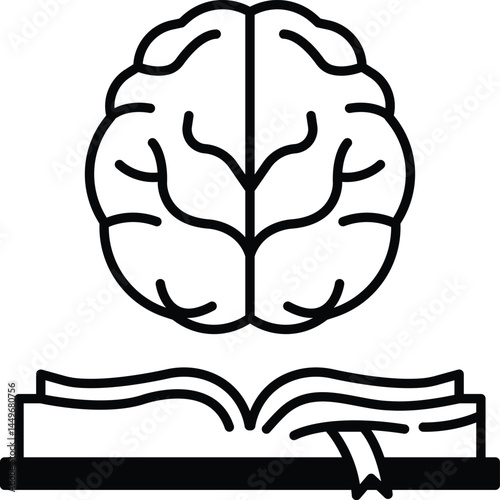 brain and an open book are shown side by side