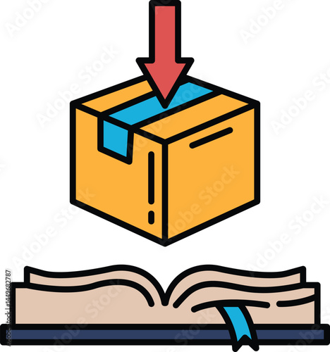 A box is being opened and the contents are being pulled out