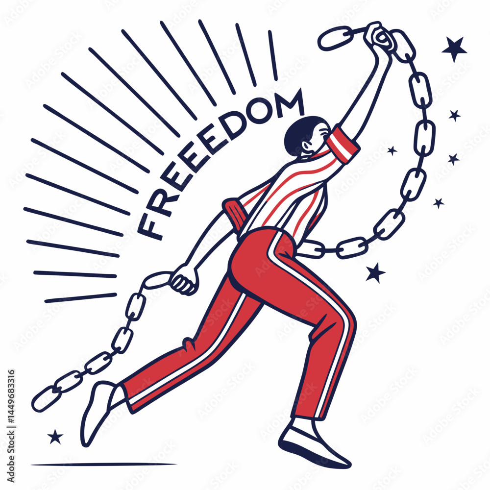 Fototapeta premium Freedom-celebration Printable Graphic Design 4th of July Patriotic Digital Art
