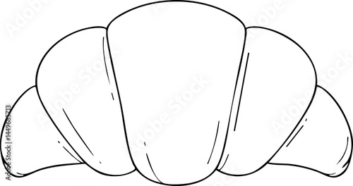 croissant hand drawn