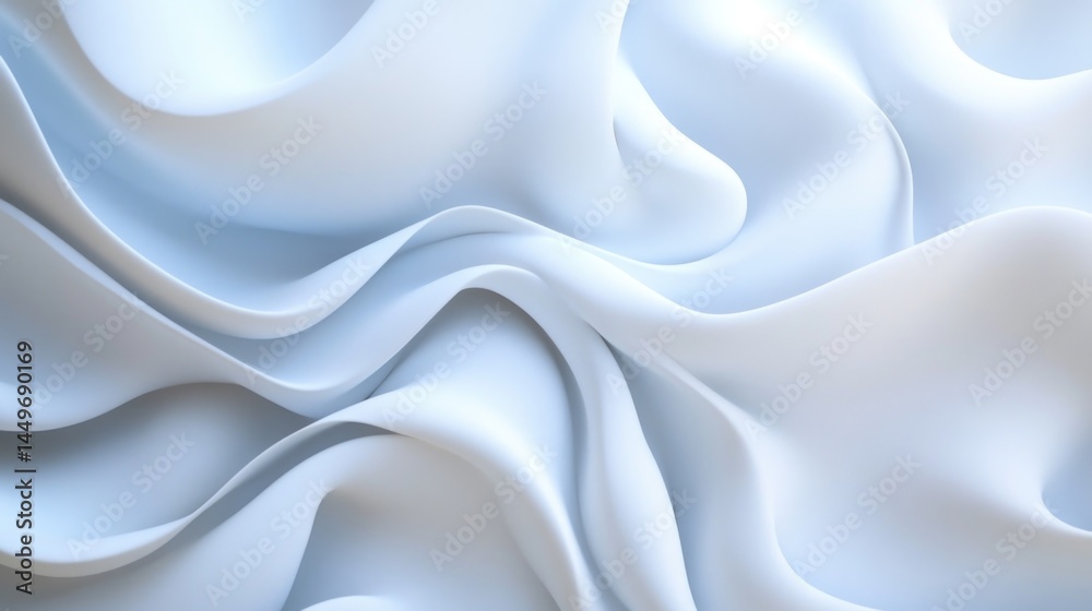 Obraz premium Abstract flowing white fabric