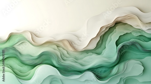 Abstract layers flow with natural colors