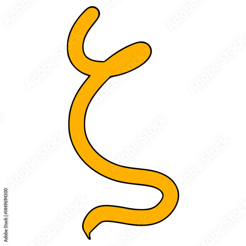 doodle zeta symbol illustration hand drawn isolated vector