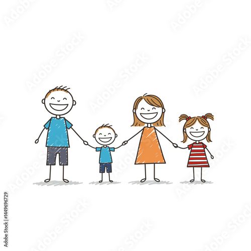 Parents and Child Symbol Vector 