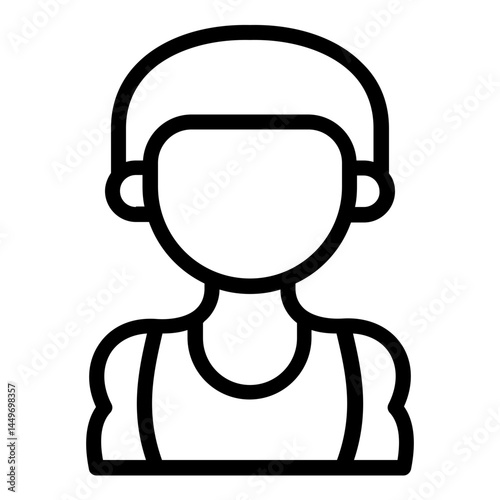 bodybuilder icon line