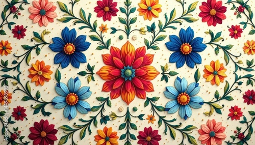 Wallpaper Mural Intricate floral design, repeating seamlessly for textile or wallpaper , tileable pattern, design pattern Torontodigital.ca